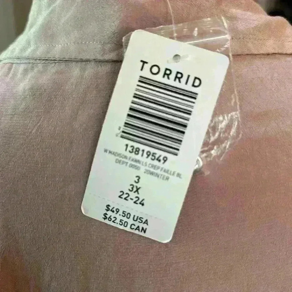 Torrid Madison taupe blouse - Picture 7 of 7